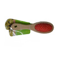 PET DOUBLEBRUSH Расческа для животных двусторонняя,с щеткой, деревянная ручка, большая 
