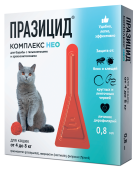 Apicenna Празицид-Комплекс НЕО капли для кошек от 4 до 8 кг, 1 пип. 0,8 мл 