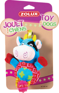 Zolux Игрушка плюшевая Бычок Эдгар для щенков и мелких собак, 23 см