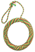 Doglike Кольцо-качели для птиц Petsiki RingRay 280 cotton RGY (Красный-желтый-зеленый)