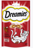 Dreamies Лакомство для кошек подушечки Аппетитная Индейка, 