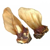 Katrin Лакомство для собак ухо говяжье (17-24 см) натуральное с внутренним мясным ухом, 1 упаковка 15 шт.