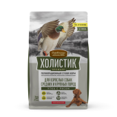 Деревенские лакомства Холистик Премьер сухой корм для собак средних и крупных пород с уткой и рисом 7кг 