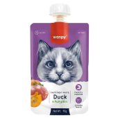 Wanpy Cat Лакомство для кошек Мясной мусс из утки и тыквы 90 г 