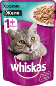 Whiskas влажный корм для кошек желе кролик, 85 г