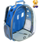 Рюкзак - переноска для животных "ЛЮБИМЫЙ БРО", цвет синий, 27*33*43 см до 7кг