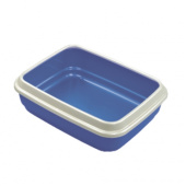 IMAC Туалет JERRY для кошек с бортом,синий, 50*40*14,5 см