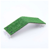 Данко-Зоо Плот для черепах пластик/покрытие искусств.травка (на дно аквариума) 11выс *27дл*10шир. см