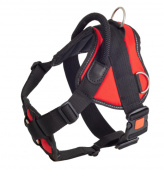 Каскад Шлейка нейлон с грудью (разм. L), шея 60-80 см,грудь 80-110 см, фаст с блокировкой,красная