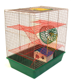 ВАКА Клетка для грызунов "Грызун  № 4" с домиком и колесом 41*30*44,5 см