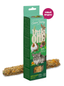 Little One "Зеленая долина" Полностью съедобная беззерновая палочка для травоядных животных с травами и цветами, 160 г