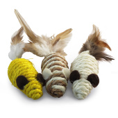 Triol Набор игрушек XW7008 для кошек (3 мыши), 55 мм