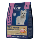 Brit Premium Puppy and Junior Small с курицей для щенков мелких пород,