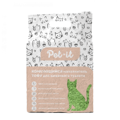 Pet-it  комкующийся наполнитель для кошек Тофу зеленый чай, 12 л NEW