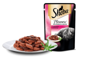 Sheba PLEASURE, влажный корм для кошек, говядина с кроликом, 85 г