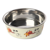 Triol СОЮЗМУЛЬТФИЛЬМ Миска для животных металлическая на резинке "Сосиска дружбы", 0.4л	