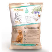 Molina Лак. Молина Хрустящие подушечки д/кошек "Вывод шерстяных комочков", 50г 7889 