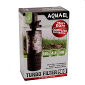 AQUAEL Turbo Filter Фильтр внутренний 500 для очистки воды в аквариумах до 150 литров, 500л/ч, 4,4Вт, черный