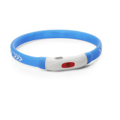 Triol NIGHT CITY Ошейник светодиодный силиконовый "Стрелки" S, зарядка от USB, синий, 15*400мм