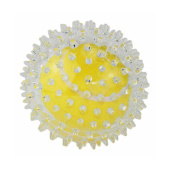 Догман Игрушка для собак Прозрачный мячик с шипами для массажа десен, 9 см