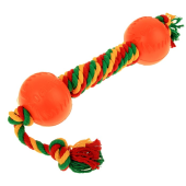Doglike Гантель Канатная Dental Knot средняя ( Красный-жёлтый-зелёный)