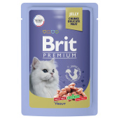 Brit Premium Пауч для взрослых кошек форель в желе, 85 г