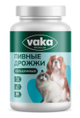 ВАКА Пивные дрожжи для собак и кошек ОЧИЩЕННЫЕ 80 таблеток