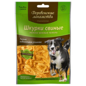 Деревенские лакомства Традиционные Шкурки свиные нежные вяленые полоски, 60 г