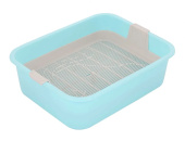 Россия Туалет для кошек с сеткой, голубой, 33х25х7 см