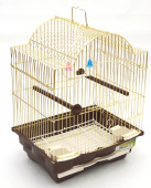 Алиса Клетка для птиц золотая 105 G#, 30*23*39 см