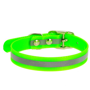 Каскад Ошейник из биотана со светоотражающей полосой ширина 20 мм, обхват шеи 30-40 см, 