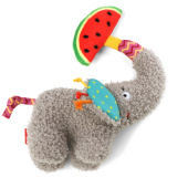 GiGwi Игрушка для собак Слоник с арбузом с пищалкой 19см, серия PLUSH FRIENDZ