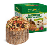 Triol Лакомство в пеньке для мелких грызунов с овощами, 70 г