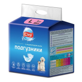 Cliny Подгузники для собак и кошек 8-16 кг, размер L, 8 штук