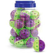 Triol Игрушка для кошек "Мяч-погремушка"  фиолетово-зеленый, d 40мм