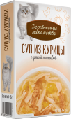 Деревенские лакомства Суп из тунца с курицы с уткой и тыквой 4x35г