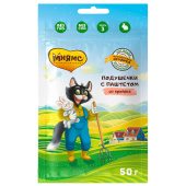 Мнямс Лакомство для кошек «хрустящие подушечки» с паштетом из кролика линии Кот Федор "Фермерская Ярмарка" 50 г 