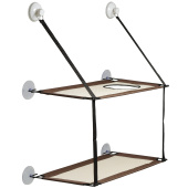 V.I.Pet Гамак на окно двухъярусный для кошек (коричневый)