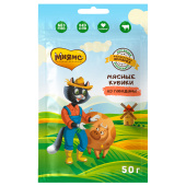 Мнямс Лакомство для кошек «мясные кубики» из говядины линии Кот Федор "Фермерская Ярмарка" 50 гр.