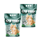 Cat Step Arctic Fresh Mint впитывающий силикагелевый наполнитель, 3,8 л (набор 2 шт.)