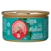 Molina Консервы для собак мелких пород и щенков Цыпленок и Говядина в желе, 70 г