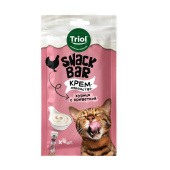 Triol Лакомство для кошек "Крем из курицы с креветкой", 40г, серия SNACK BAR