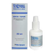 Капли ушные Отибиовет Ультра ушные капли фл 20мл