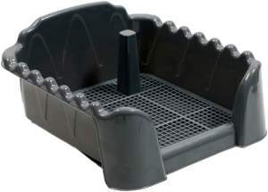 Россия Туалет "РИФ", со столбиком, для собак 40*40*18 см, серый