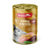 Ночной охотник консервы для кошек курица и печень в соусе, 415 г