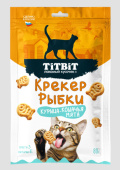 TiTBiT Лакомство для кошек Крекер рыбки Курица-кошачья мята 80г