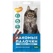 Мнямс лакомые палочки для кошек с форелью и лососем 3шт