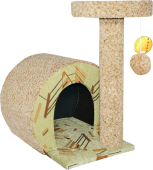 Ашера ПВ-27 Дом для кошки круглый с когтеточкой 