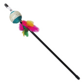 Triol Игрушка-дразнилка для кошек "Шарик с перьями", d50/500мм