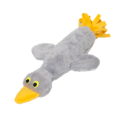 Зооник Игрушка для собак "Утка" с пищиком, бутылка, 260х70х440, Светло-серый